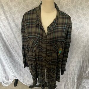 Torrid Multicolor Plaid Flannel Shirt